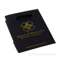 Shopping preto design personalizado kraft papel bolsa de presente